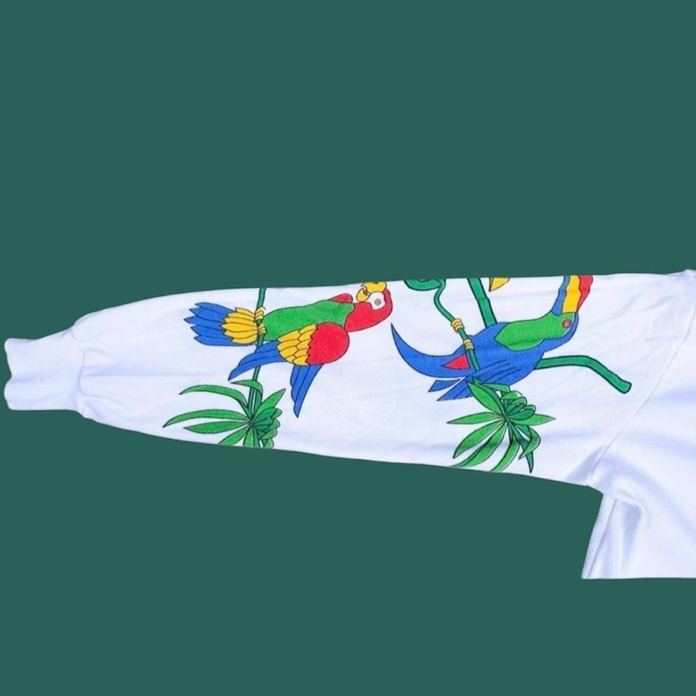 Kombi Parrots Vtg 1990s Turtleneck L/S Top Single Stitch Women’s (XL Fits M) - Picture 5 of 8